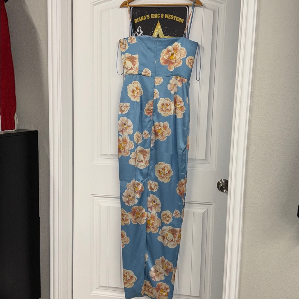 SAU LEE Sofia Dress in Blue Floral - Picture 7 of 7